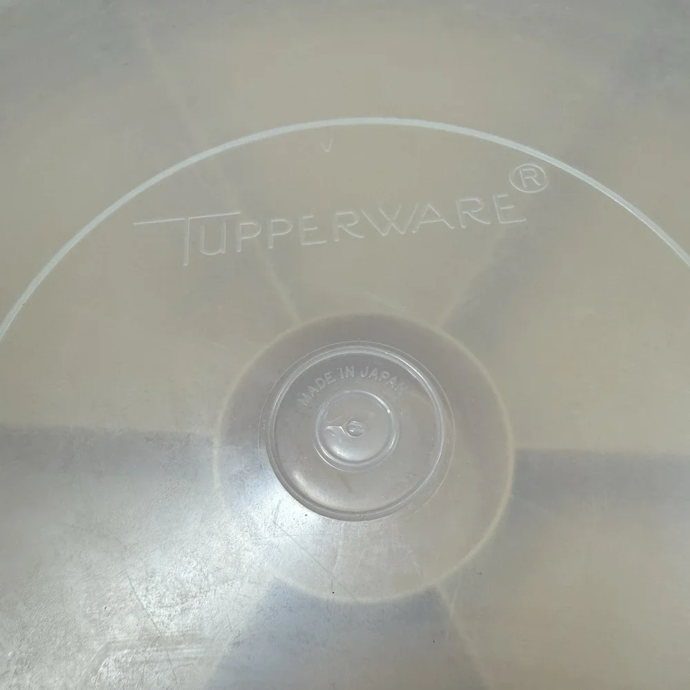 Vintage Tupperware Divided Party Susan Serving Tray 405 With‎ Lid 224 Yellow